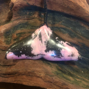 Pink Rhodonite Whale Tail